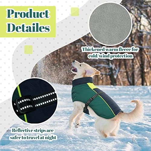 Jaquetas de inverno Yagamii Dog, Pet Weather Coat Roupas à prova d'água Cão reflexivo Casaco de inverno Caso -vento Roupeta
