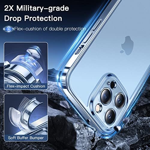Alphex além do Clear para iPhone 13 Pro Max Case [Never Yellowing] [Parece como Casless] de 10ft Proteção Militar Proteção Brumpista