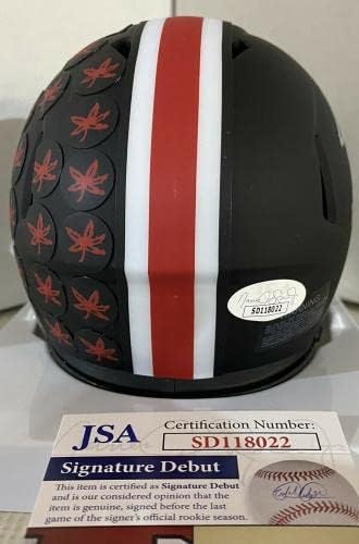 Ohio State Buckeyes Shaun Wade assinou a velocidade Eclipse Mini Capacete JSA CoA !!!! - Mini capacetes da faculdade autografados
