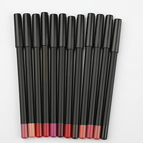 Lipstick caneta 19 cores Linha de gancho de lábio desenha facilmente os lábios de batom de lábios com duração de batom à prova d'água