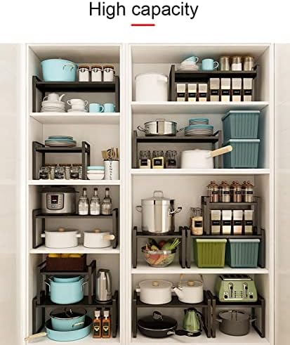 Prateleira em camadas de cozinha de Clintong, Partição interna do armário, prateleira de armário de cozinha, armário retrátil de várias