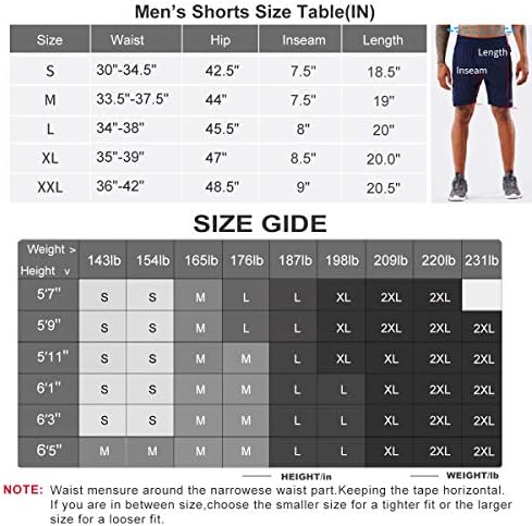 YAWHO Men's Workout Shorts Sports Sports Fitness Training Treine