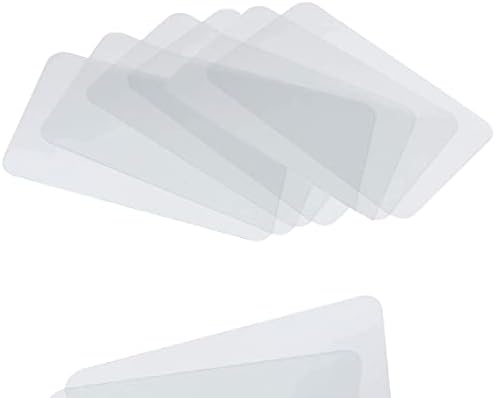 Placemats plásticos lenos Conjunto de 6 - Protetor de mesa para mesa da sala de jantar, balcão de cozinha, mesa de escritório, mesa de pintura, prateleiras - folhas plásticas multiuso, flexível, durável e limpa de 18x12 polegadas