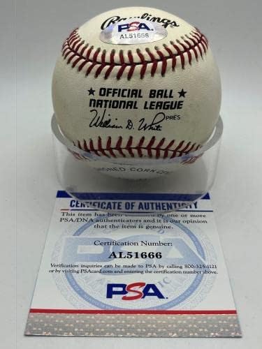 Eddie Mathews 512 hrs Braves assinou autógrafo oficial MLB Baseball PSA DNA - Bolalls autografados