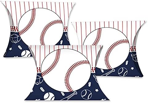 Big Dot of Happiness Batter Up - Baseball - Favor de caixas de presente - Chá de bebê ou festa de aniversário Petite Pillows - Conjunto de 20