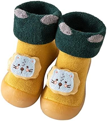 Calçados infantis calçados de inverno para criança sapatos de fundo macio de fundo interno não deslizante de desenho animado de animal piso piso de piso
