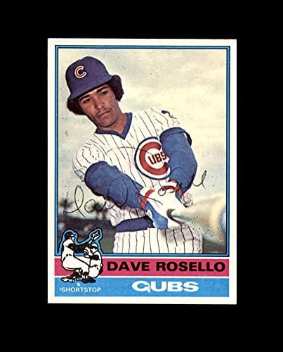 Dave Rosello assinado à mão de 1976 Topps Chicago Cubs Autograph