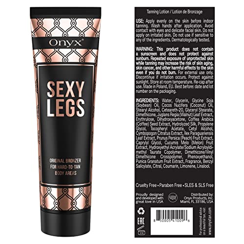 Onyx Sexy Pernas Tanning Loção com Bronzer - Loção de Double Bronzing Para Pernas Perfeitas e Bonquisteiras de Peças do