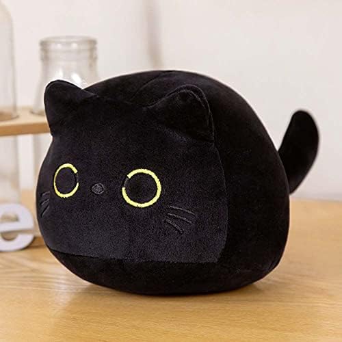 Brinquedos de pelúcia de gato preto Adorável Princho fofo para animais de pelúcia, travesseiro de pelúcia de pelúcia de
