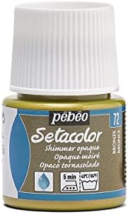 Pintura de tecido opaco de pebeo setacolor 45 mililiter, bronze Shimmer