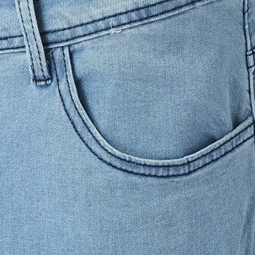 Calça jeans de calça jeans com zíper de bolso de calça de bolso de calça de jeans de garoto