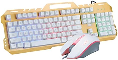 Feilx Mechanical Keyboard and Mouse Combo RGB Gaming 104 Chaves Blue Switches Wired Wired Luminous Metal Metal USB Impermeável