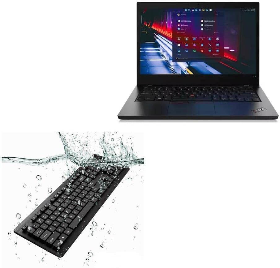 Teclado de ondas de caixa compatível com Lenovo ThinkPad L14 - Teclado Aquaproof USB, teclado USB de água à prova