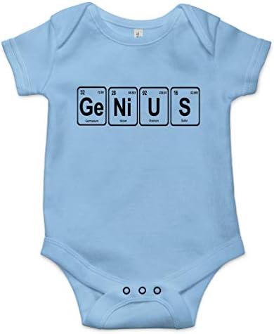 Genius Brillian engraçado Mensagem inteligente Mensagem inteligente Bodysuit de bebê