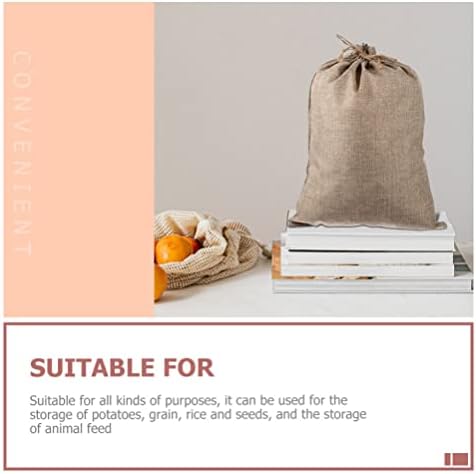 Ganazono Algodão orgânico ‌ Produce‌ ‌bags: 6pcs ‌reusable‌ ‌canvas‌ Custring ‌‌sack‌ ‌kitchen frutas de armazenamento vegeta