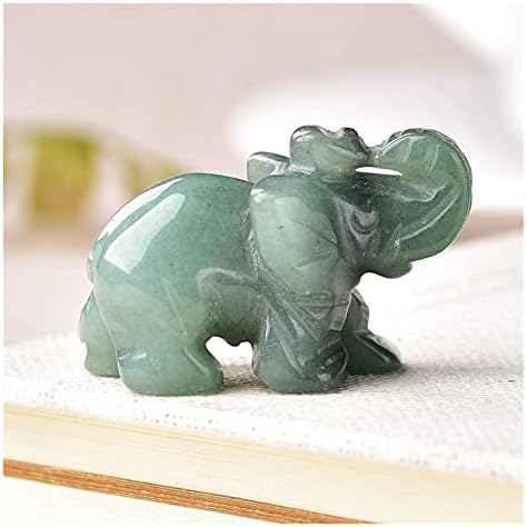 Ertiujg husong312 1pc Cristal natural de ametista de elefante Obsidian Animals Crafts de pedra pequena decoração decoração de casa