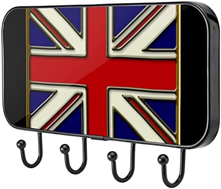 Ganchos de parede Guerotkr, ganchos pendurados, ganchos pegajosos para pendurar, padrão de bandeira britânica