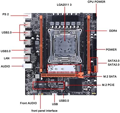 LGA 2011 V3 ATX Motherboard, x99H SATA PORT GAMING PARTIMANTE MANHO, PCIE 3.0/NVME M.2 slots/4 canais DDR4/SATA 6GB/S,/USB3.0,