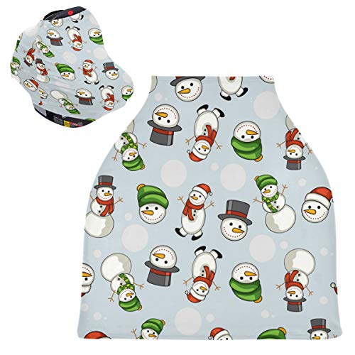 Feliz Natal Capas de assento de carro para bebês - Lenço de enfermagem de enfermagem em dossel de carrinho, com dossel de carro