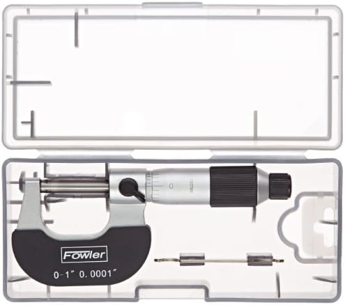 Fowler 52-229-201-0 estilo suíço externo Micômetro com 0-1 Faixa de medição
