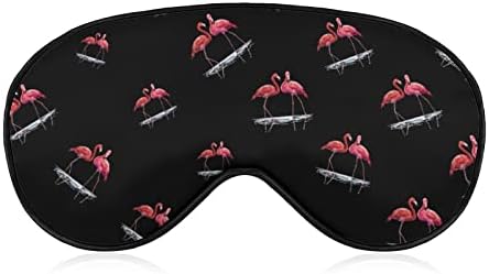 Flamingo água dormindo cegos máscara capa de sombra de olho fofo com alça ajustável para homens homens à noite