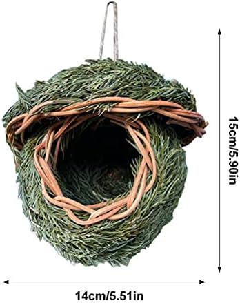 Brteyes ao ar livre alimentador de pássaros Birds ninho tecido pendurado em gaiola de pássaro decorações do pátio