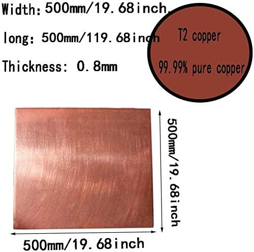 Placa de cobre de cobre pura da placa de cobre pura de yuesfz t2 folha de metal folha de cobre resfriamento materiais industriais placa de latão