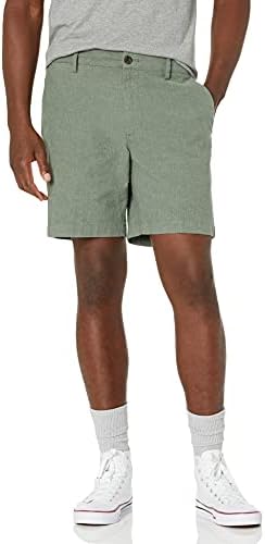 Essentials Men Slim-Fit 7 Comfort Lightweight Stretch Oxford Short