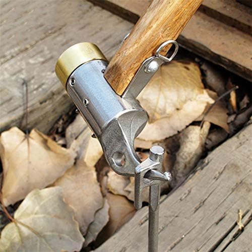 N / A Martelo de garra de aço inoxidável, aço durável e martelo de acampamento em aço inoxidável resistente ao desgaste, com alça de mão para camping de montanhismo ao ar livre