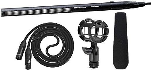 Sennheiser MKH 416-P48 Vídeo, Cinema e Microfone de Espingo Broadcasting Kit Completo com Lyxpro XLR Windscreen de espuma