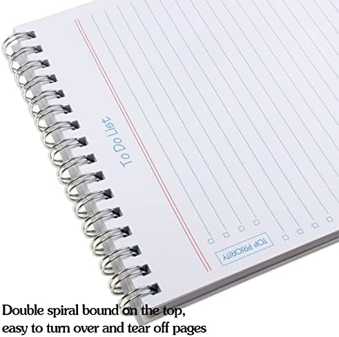Para fazer a lista no bloco de notas de notas - Planejador diário de 60 folhas rasgar, 5,5 x 8,3 lista de produtividade