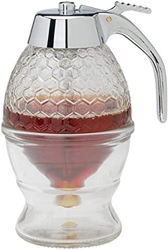 O dispensador de mel não vaza, com um dispensador de xarope, um pote de mel em forma de pente, uma garrafa de dispensador de mel, usada como suco de xarope