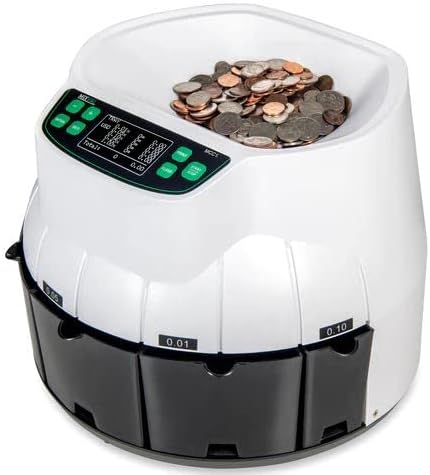 MixVal McC1 Counter e classificador - 350 moedas/min - Qualidade do Banco e Funções Anti -Jam