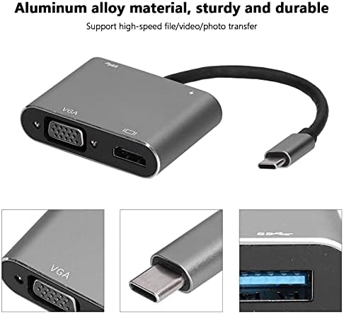 USB C Hub, Hub USB, adaptador USB, Estação de Ancoragem 4 em 1 Multiport High Definition Multimedia Interface Adapter Converter