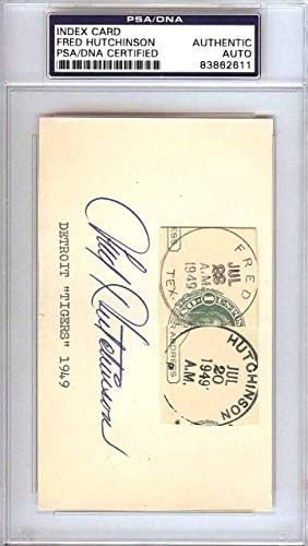 Fred Hutchinson Autografado 3x5 Índice Cartão Detroit Tigers PSA/DNA 83862611 - MLB Cut Signature