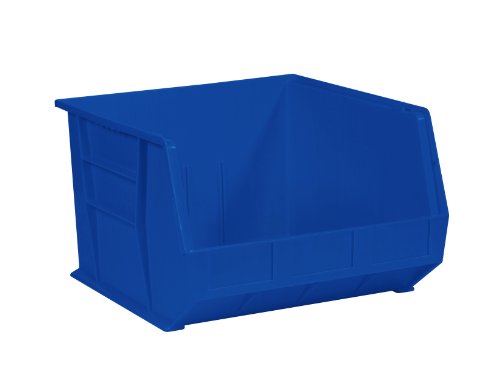 Aviditi Plastic Stack/Hang Storage Bin Recectadores, 18 x 16-1/2 x 11 polegadas, azul, pacote de 3, para organizar casas,
