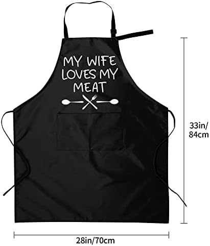 Aventais de Baijen para mulheres com bolsos | 28 x 33 polegadas | Cozinhar, assar, cozinha, chef, avental masculino