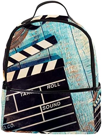 VBFOFBV UNISSISEX Adult Backpack Com para trabalho de viagem, filme de pipoca de madeira retrô