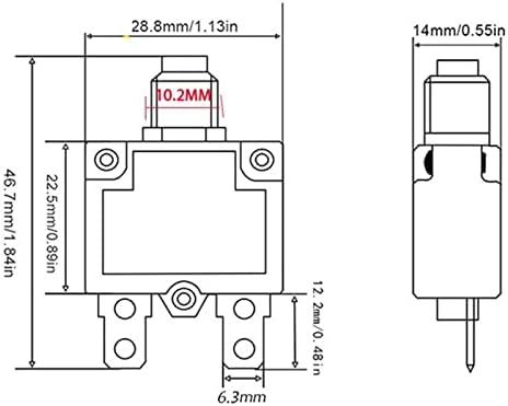 Werevu 5pcs 2a 3a 5a 6a 7a 8a 10a 15a 20a 25a 30a interrupção de sobrecarga de disjuntor interruptor