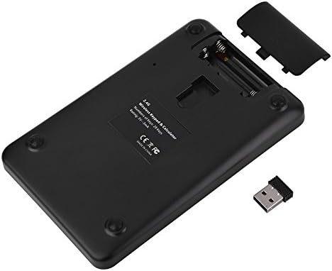 Dilwe 2-em-1 2,4g USB sem fio Teclado Numérico e calculadora do painel solar com tela LCD, 29 teclas teclados portáteis para
