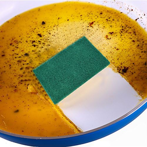 Yoande limpeza esfolia esponja esponja pastilhas de esponja que não são arranhões para pratos de cozinha, contagem de 1.0