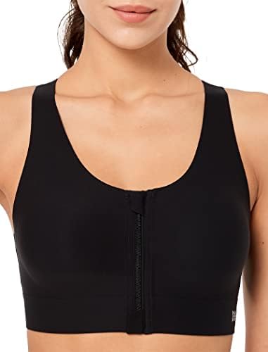 Yvette sem costura pós -cirurgia BRA STOR - BRA ZIP Médio Suporte, Suporte sem fio, confortável