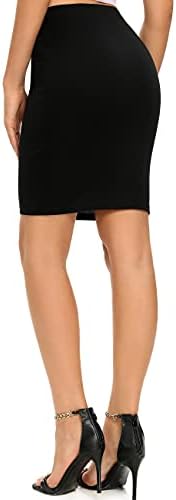 Odcocd feminina na cintura elástica Bodycon Midi Knee Lenged Salia Lápis/uma saia de forma