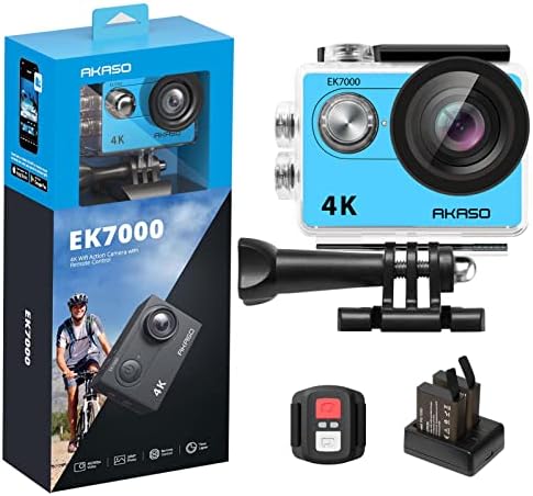 Câmera de ação Akaso Ek7000 com kit de bicicleta