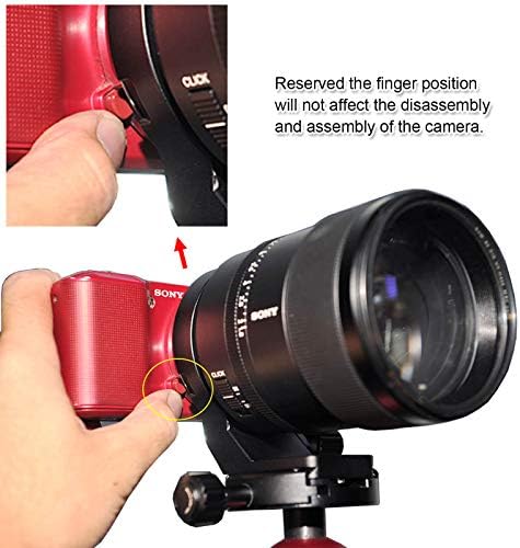 Anel de montagem do tripé ISHOOT, suporte de colarinho de lente de metal de 62,5 mm compatível com Sony Fe 135mm F1.8 Gm Lente