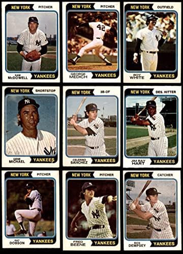 1974 O-Pee-Chee New York Yankees perto da equipe definida New York Yankees VG/Ex+ Yankees