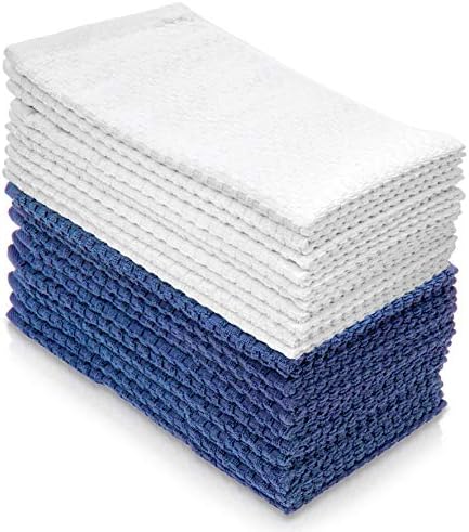 Toalhas de mão de algodão 79332 simpli-magic 79332, azul/branco, 10 pacote
