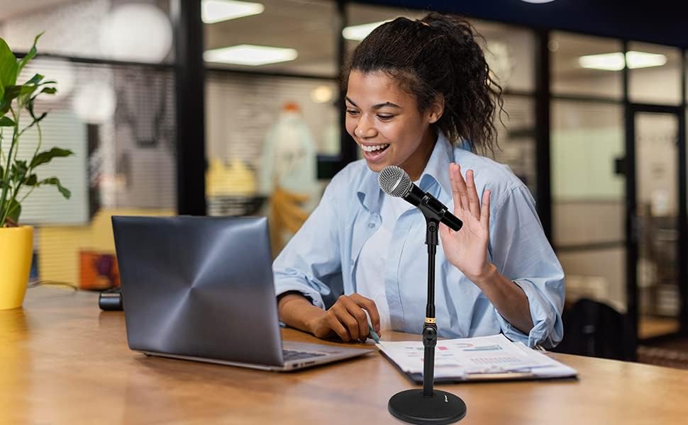 Knox Gear Vader Telescópio Microfone de mesa com pescoço