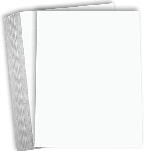Hamilco White Cardstock Papel grosso - 8 1/2 x 11 em branco peso pesado 80 lb cartão de capa - para prêmio de brochura e impressão