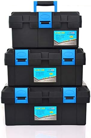 Caixa de ferramentas ZSHLZG Caixa de plástico multifuncional Caixa de armazenamento de camada dupla 14/17/19 polegadas